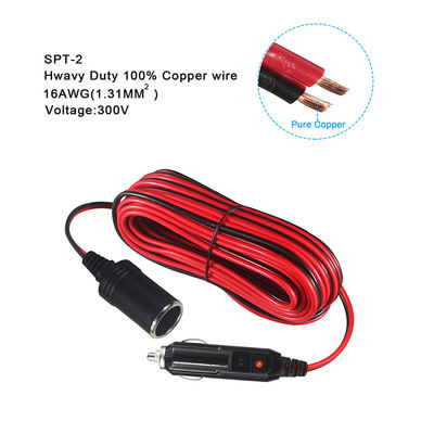 Accendino per auto Maschio a femmina presa accendino per sigarette cavo adattatore 1.2M SPT-2 16AWG 12V per l'alimentazione del veicolo