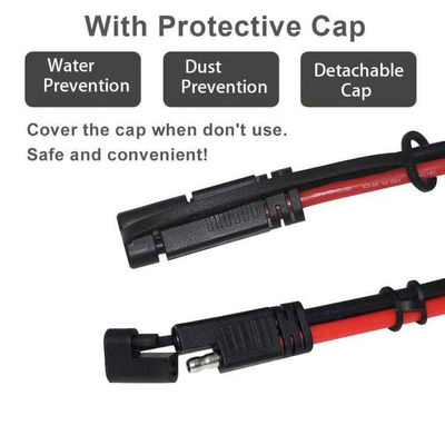 SAE a SAE pannello di connettore impermeabile montato 16AWG Cavo per generatore solare presa laterale porta caricabatterie