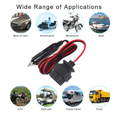 Cable di diagnosi per il segnalatore di veicoli da accendino universale per auto OBD2 con certificato di sicurezza 16ft 12V-24V