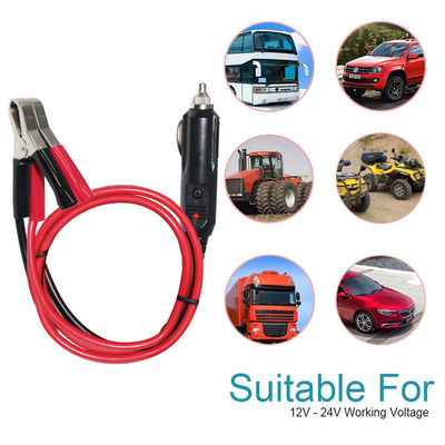12V/24V accenditore di sigarette a clip della batteria cavo adattatore per l'alimentazione di emergenza dell'auto caricabatterie solare dispositivo portatile 16AWG