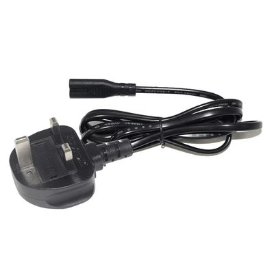 Cable da cavo di alimentazione UK a C7 1.5M 250V 2.5A 18AWG PVC flessibile per Nintendo Switch/altoparlanti/adattatore di alimentazione per laptop