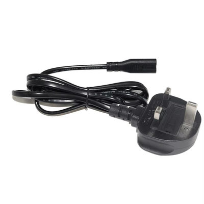 Cable da cavo di alimentazione UK a C7 1.5M 250V 2.5A 18AWG PVC flessibile per Nintendo Switch/altoparlanti/adattatore di alimentazione per laptop