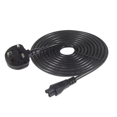 Cavo di alimentazione da 250V 5A UK a C5 per computer portatili e monitor Home Office con cavo flessibile 18AWG 1.2M senza intreccio
