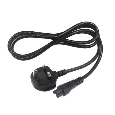 Cavo di alimentazione da 250V 5A UK a C5 per computer portatili e monitor Home Office con cavo flessibile 18AWG 1.2M senza intreccio