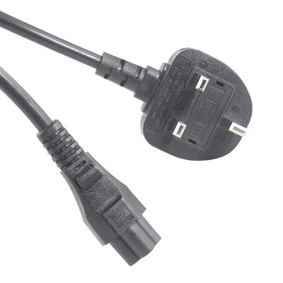 Cavo di alimentazione da 250V 5A UK a C5 per computer portatili e monitor Home Office con cavo flessibile 18AWG 1.2M senza intreccio