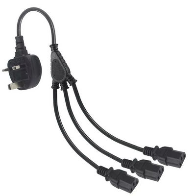 UK Plug to Multi C13 Power Cord 1.8M 250V 13A 16AWG PDU Cable per server rack/UPS/Data Center (BS1363/IEC 60320/RoHS)
