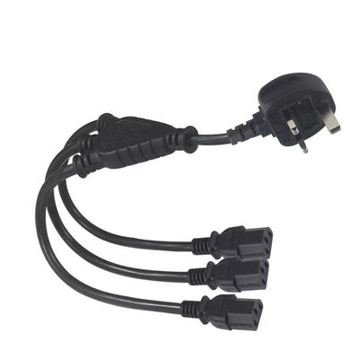UK Plug to Multi C13 Power Cord 1.8M 250V 13A 16AWG PDU Cable per server rack/UPS/Data Center (BS1363/IEC 60320/RoHS)
