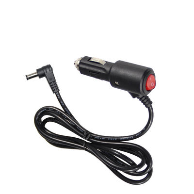 Caricabatterie angolare 12V/24V con interruttore On-Off - cavo di alimentazione DC a 90 gradi per l'elettronica automobilistica e la ricarica di dispositivi USB