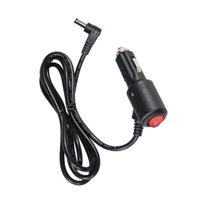 Caricabatterie angolare 12V/24V con interruttore On-Off - cavo di alimentazione DC a 90 gradi per l'elettronica automobilistica e la ricarica di dispositivi USB