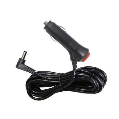Caricabatterie angolare 12V/24V con interruttore On-Off - cavo di alimentazione DC a 90 gradi per l'elettronica automobilistica e la ricarica di dispositivi USB