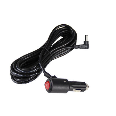 Caricabatterie angolare 12V/24V con interruttore On-Off - cavo di alimentazione DC a 90 gradi per l'elettronica automobilistica e la ricarica di dispositivi USB
