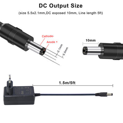 EU Plug 12V DC Power Adapter  European AC to DC Wall Charger per LED, Router, Fotocamera, Elettronica