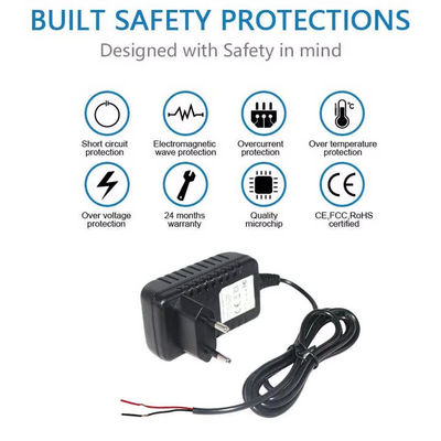 Cable di alimentazione UE con fine del filo nudo 2 pin European Plug to Open Wire Cable AC per fai da te, LED, alimentazione elettrica