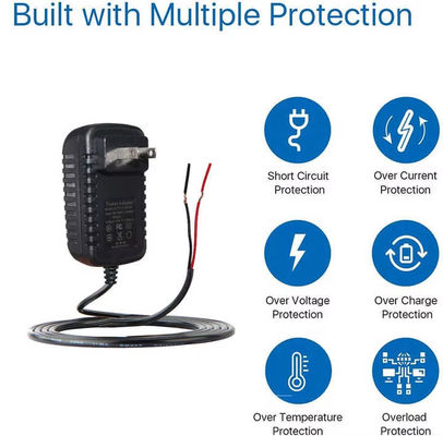US Plug AC Power Cord to Bare Wire 2 Prong NEMA 1-15P to Stripped End Cable for LED Driver/Power Supply/DIY