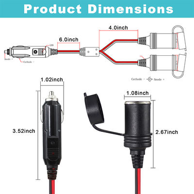 12V 24V doppia presa accenditore di sigarette auto Splitter adattatore estensione per SUV camion furgone alimentazione caricabatterie potenza di espansione