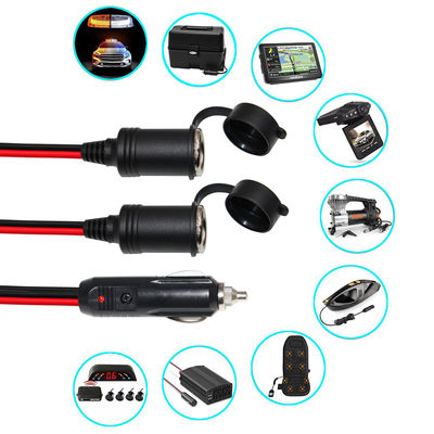 Adattatore sdoppiatore da presa accendisigari per auto 2 in 1 a doppia presa femmina per estensione di alimentazione veicolare 12V/24V