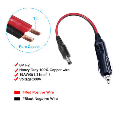 12V auto accenditore di sigarette innesco per il connettore DC cavo di alimentazione per Dash Cam Router Cooler e dispositivi fai da te