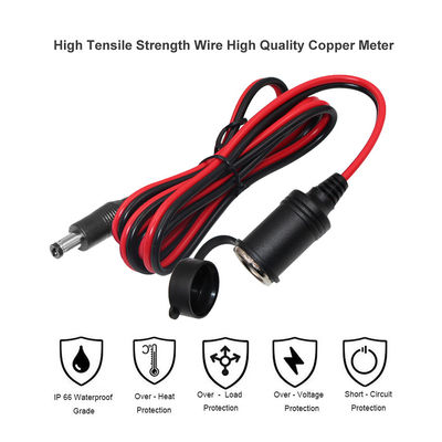 Cable di alimentazione per accendini di sigarette da presa a spina a corrente continua per alimentazione 12V 24V Dispositivi DIY e attrezzature per veicoli