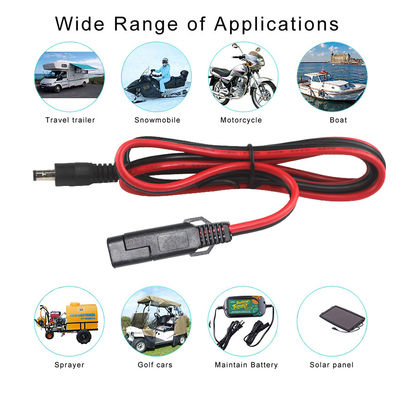 Cable di adattatore di corrente SAE a corrente continua per pannelli solari 12V batteria moto e elettronica fai da te