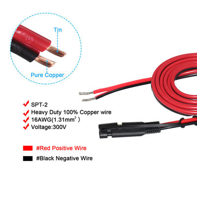 Cable di alimentazione da SAE a filo di rame stagnato per carica batteria 12V 24V