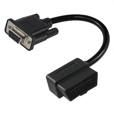 Cavo adattatore diagnostico OBD-II a DB9 con connettore maschio a 16 pin a connettore seriale a 9 pin per interfaccia strumento di scansione veicoli