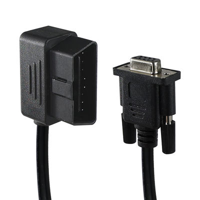 Cavo adattatore diagnostico OBD-II a DB9 con connettore maschio a 16 pin a connettore seriale a 9 pin per interfaccia strumento di scansione veicoli