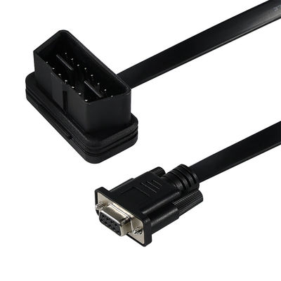 Cavo adattatore diagnostico OBD-II a DB9 con connettore maschio a 16 pin a connettore seriale a 9 pin per interfaccia strumento di scansione veicoli