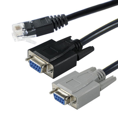 RJ45 a doppio cavo convertitore seriale maschio DB9 per dispositivo di comunicazione splitter server console