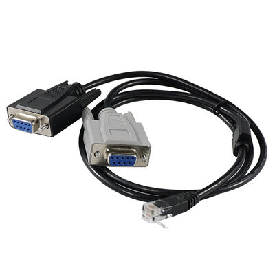 RJ45 a doppio cavo convertitore seriale maschio DB9 per dispositivo di comunicazione splitter server console