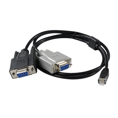 RJ45 a doppio cavo convertitore seriale maschio DB9 per dispositivo di comunicazione splitter server console
