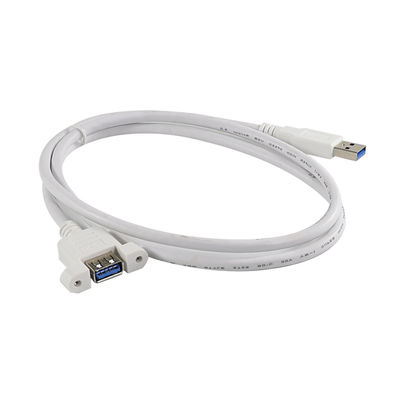 USB 3.0 Un cavo di estensione da maschio a femmina con fori a vite montati sul pannello per il trasferimento di dati e l'estensione del dispositivo 3 piedi / 4 piedi / 5 piedi