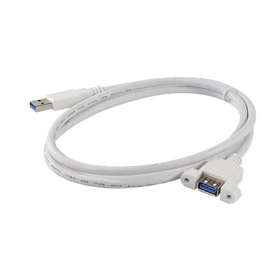 USB 3.0 Un cavo di estensione da maschio a femmina con fori a vite montati sul pannello per il trasferimento di dati e l'estensione del dispositivo 3 piedi / 4 piedi / 5 piedi