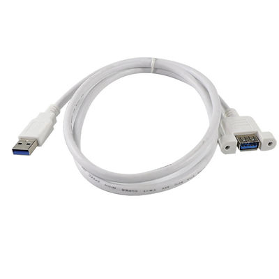 USB 3.0 Un cavo di estensione da maschio a femmina con fori a vite montati sul pannello per il trasferimento di dati e l'estensione del dispositivo 3 piedi / 4 piedi / 5 piedi