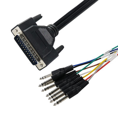 Cavo breakout audio DB-25 a 6.35mm TS schermato 28AWG 4ft