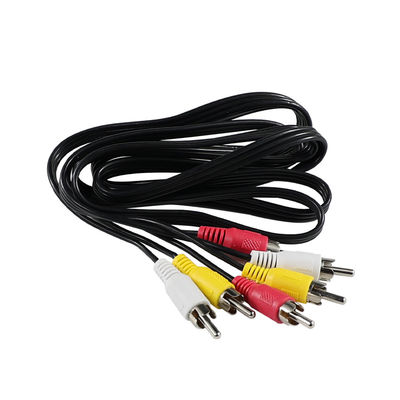 6 - Cavo AV RCA a piedi 3 /multipiece (rosso/bianco/giallo) per televisori/ lettori DVD/console da gioco in rame - connettori placcati