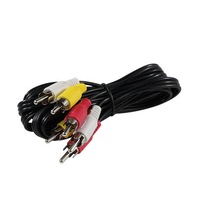 6 - Cavo AV RCA a piedi 3 /multipiece (rosso/bianco/giallo) per televisori/ lettori DVD/console da gioco in rame - connettori placcati