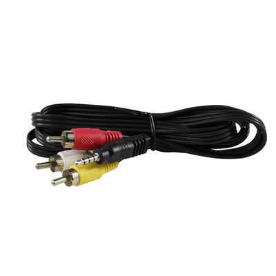 6 - Cavo AV RCA a piedi 3 /multipiece (rosso/bianco/giallo) per televisori/ lettori DVD/console da gioco in rame - connettori placcati