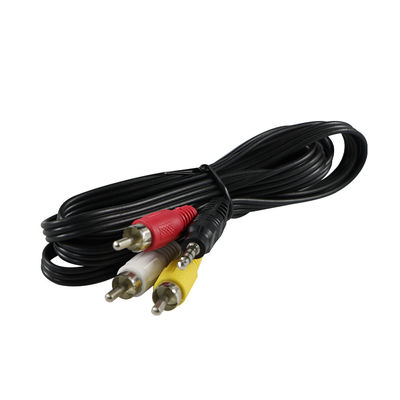 6 - Cavo AV RCA a piedi 3 /multipiece (rosso/bianco/giallo) per televisori/ lettori DVD/console da gioco in rame - connettori placcati
