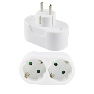 Doppia presa UE Adaptatore di corrente a presa Convertisore di presa per viaggi domestici presa di corrente alternata standard europea, 250V 10Aa