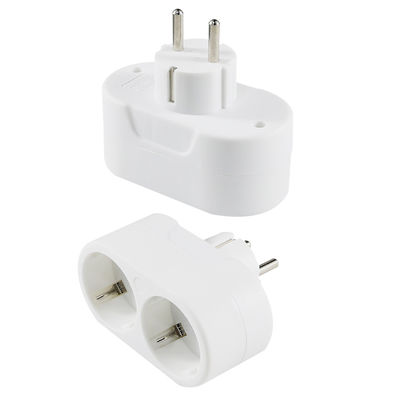 Doppia presa UE Adaptatore di corrente a presa Convertisore di presa per viaggi domestici presa di corrente alternata standard europea, 250V 10Aa