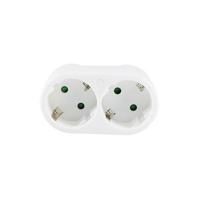 Doppia presa UE Adaptatore di corrente a presa Convertisore di presa per viaggi domestici presa di corrente alternata standard europea, 250V 10Aa