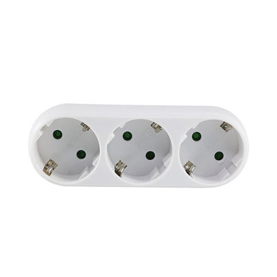 Adaptatore europeo a presa di corrente a 3 vie con 3 prese di corrente alternata 250V 10A Compatto per uso domestico e di viaggio