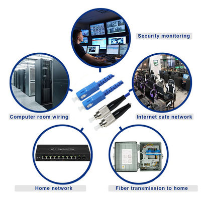Cable di patch in fibra ottica da SC a FC - Jumper singolo o multimoda per applicazioni FTTH, ODF, Telecom, Data Center