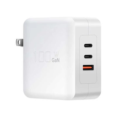Carica veloce 100W PD Adaptore di alimentazione universale con 3 porte USB Magnetico GAN caricabatterie wireless per telefoni European US Sockets