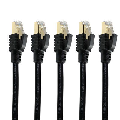 CAT8 cavo Ethernet blindato -cavo LAN S/FTP ad alta velocità con connettori RJ45 rivestiti di rame per data center, server, gaming