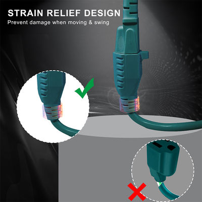 Prolunga per esterni da 6 piedi con spina piatta a 90 gradi NEMA 5-15P a 5-15R