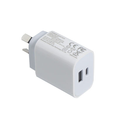 Caricabatterie da parete a 2 pin AU da 20 W a doppia porta – Adattatore di alimentazione a ricarica rapida USB-C e USB-A per telefono, tablet, fotocamera, uso in viaggio