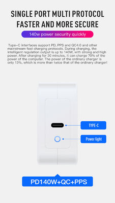 Caricabatterie da muro ad alta potenza USB-C 140W a 2 pin UE – Adattatore di ricarica rapida di tipo C per laptop, tablet, Steam Deck, MacBook, uso in viaggio