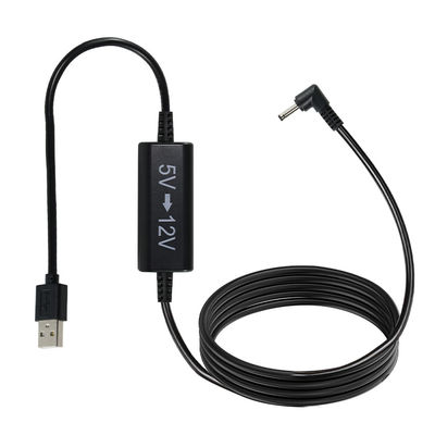 Cable di alimentazione da 5V a 12V da USB a angolo destro DC - Adaptatore di potenziamento di tensione per router, striscia LED, fotocamera, ventola