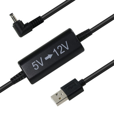 Cable di alimentazione da 5V a 12V da USB a angolo destro DC - Adaptatore di potenziamento di tensione per router, striscia LED, fotocamera, ventola